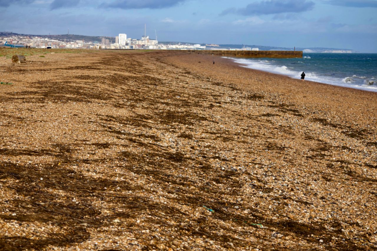 Shoreham Beach after Storm Ellen